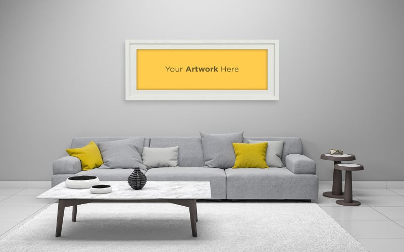 Download Мокап для продукта "interior Living room gray sofa with blank photo frame mockup design product mockup" / interior Living room gray sofa with blank photo frame mockup design product mockup - Мокап для продукта на тему графика couch,sofa,pillows,chair,living room,elegant,concept,green,lounge,up,mock,plant,3d rendering,minimalist,luxury,cozy,lifestyle,wooden,table,room