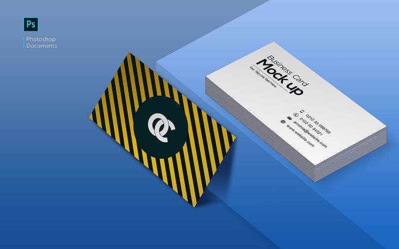 Realistic Corporate Business Card design Template product mockup