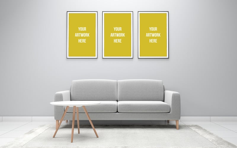 Download Мокап для продукта "Realistic mockup of 3d rendered of interior modern living room product mockup" / Realistic mockup of 3d rendered of interior modern living room product mockup - Мокап для продукта на тему графика couch,sofa,pillows,chair,living room,elegant,concept,green,lounge,up,mock,plant,3d rendering,minimalist,luxury,cozy,lifestyle,wooden,table,room