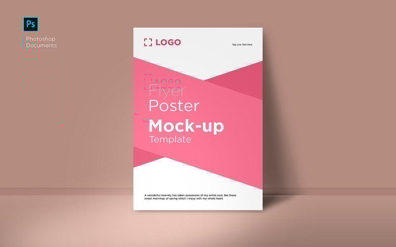Download Мокап для продукта "Standing red flyer with wall mockup design template product mockup" / Standing red flyer with wall mockup design template product mockup - Мокап для продукта на тему графика logo,letterhead,flyer,mockup,template,design,mock,business,up,isolated,empty,paper,branding,black,phone,realistic,display,mobile,style,page