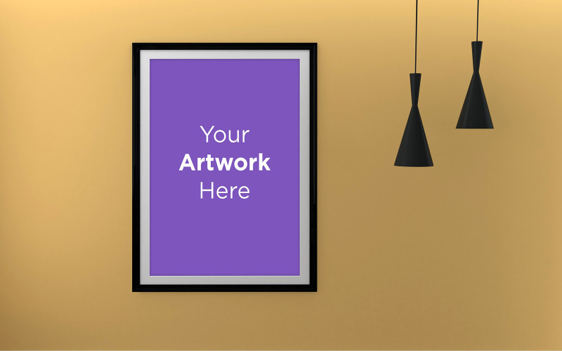 Download Мокап для продукта "Blank photo frame on yellow wall with hanging light product mockup" / Blank photo frame on yellow wall with hanging light product mockup - Мокап для продукта на тему графика livingroom,elegant,concept,up,mock,plant,minimalist,luxury,cozy,lifestyle,wooden,table,room,interior,design,home,living,modern,white,wall