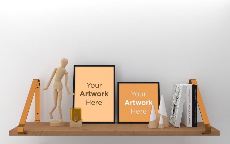 Download Мокап для продукта "Empty photo frame on shelf mockup design with books product mockup" / Empty photo frame on shelf mockup design with books product mockup - Мокап для продукта на тему графика livingroom,elegant,concept,up,mock,plant,minimalist,luxury,cozy,lifestyle,wooden,table,room,interior,design,home,living,modern,white,wall