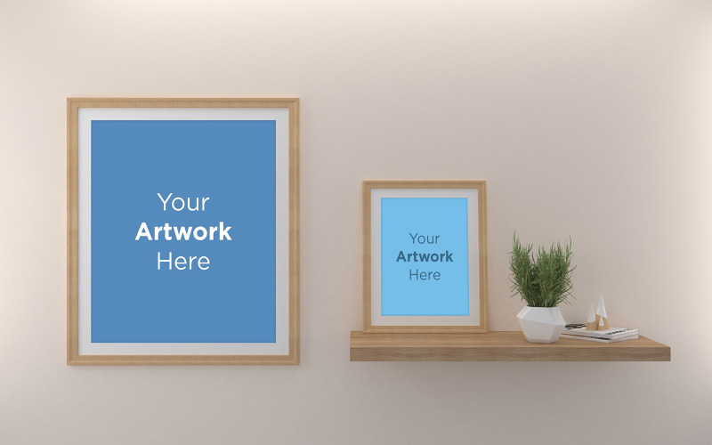 Download Мокап для продукта "Frame with plants and books lying on shelf product mockup" / Frame with plants and books lying on shelf product mockup - Мокап для продукта на тему графика livingroom,elegant,concept,up,mock,plant,minimalist,luxury,cozy,lifestyle,wooden,table,room,interior,design,home,living,modern,white,wall