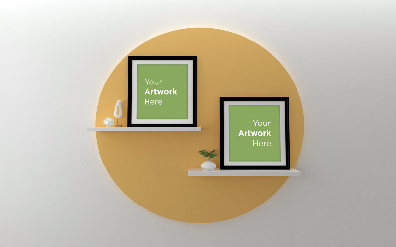 Download Мокап для продукта "Two Empty photo frame on the shelf with decor product mockup" / Two Empty photo frame on the shelf with decor product mockup - Мокап для продукта на тему графика livingroom,elegant,concept,up,mock,plant,minimalist,luxury,cozy,lifestyle,wooden,table,room,interior,design,home,living,modern,white,wall