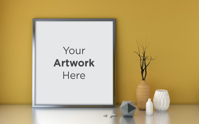 Download Мокап для продукта "White picture frame mockup beside interior decoration 3d rendering product mockup" / White picture frame mockup beside interior decoration 3d rendering product mockup - Мокап для продукта на тему графика livingroom,elegant,concept,up,mock,plant,minimalist,luxury,cozy,lifestyle,wooden,table,room,interior,design,home,living,modern,white,wall