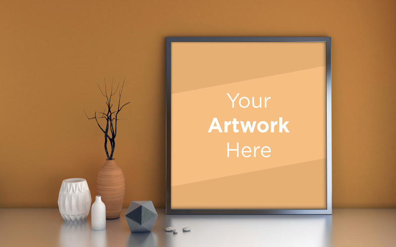 Download Мокап для продукта "Blank photo frame mockup with vases product mockup" / Blank photo frame mockup with vases product mockup - Мокап для продукта на тему графика livingroom,elegant,concept,up,mock,plant,minimalist,luxury,cozy,lifestyle,wooden,table,room,interior,design,home,living,modern,white,wall