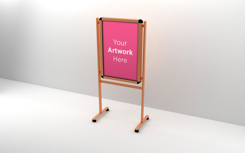 Download Мокап для продукта "Brass material A stand mockup design with wheel product mockup" / Brass material A stand mockup design with wheel product mockup - Мокап для продукта на тему графика promotional,communication,outdoor,metal,tent,mock up,billboard,store,modern,restaurant,menu,mockup,display,stand,blank,empty,template,white,banner,isolated