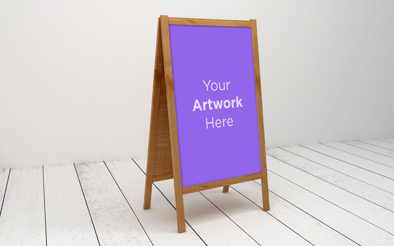 Download Empty Purple Stand Advertising Board Product Mockup #147951
