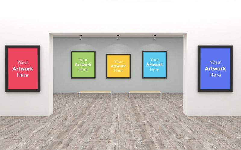 Download Мокап для продукта "Large Art Gallery Frames Muckup 3D product mockup" / Large Art Gallery Frames Muckup 3D product mockup - Мокап для продукта на тему графика studio,photo,light,rendering,concept,architecture,wall,mockup,interior,gallery,white,room,art,empty,space,picture,mock,up,blank,exhibition