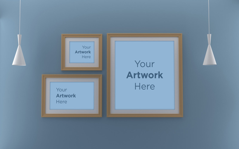 Download Мокап для продукта "Three empty photo frame mockup with hanging light product mockup" / Three empty photo frame mockup with hanging light product mockup - Мокап для продукта на тему графика livingroom,elegant,concept,up,mock,plant,minimalist,luxury,cozy,lifestyle,wooden,table,room,interior,design,home,living,modern,white,wall