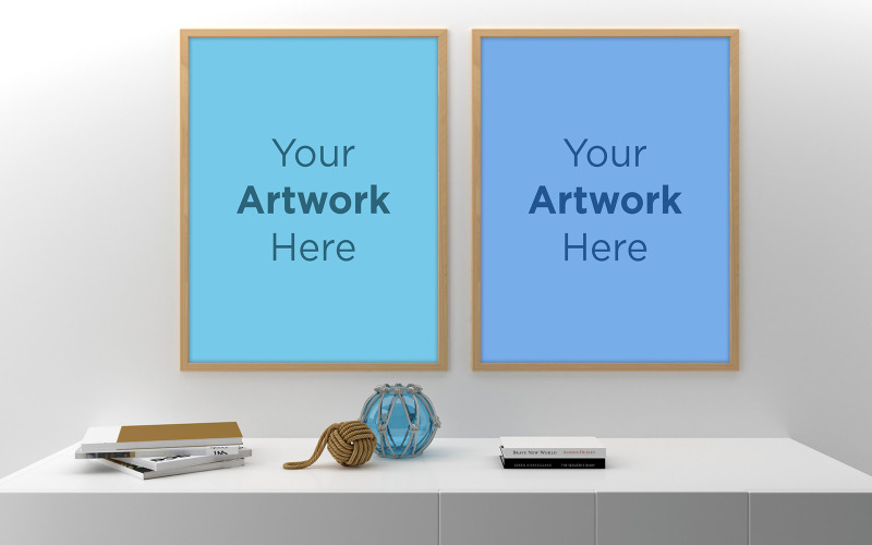 Download Мокап для продукта "Two white frame mockup with decoration on the cabinet product mockup" / Two white frame mockup with decoration on the cabinet product mockup - Мокап для продукта на тему графика livingroom,elegant,concept,up,mock,plant,minimalist,luxury,cozy,lifestyle,wooden,table,room,interior,design,home,living,modern,white,wall