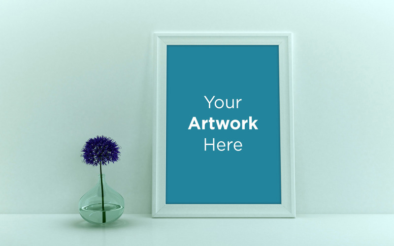 Download Мокап для продукта "White frame mockup with purple flower in glass vase product mockup" / White frame mockup with purple flower in glass vase product mockup - Мокап для продукта на тему графика livingroom,elegant,concept,up,mock,plant,minimalist,luxury,cozy,lifestyle,wooden,table,room,interior,design,home,living,modern,white,wall