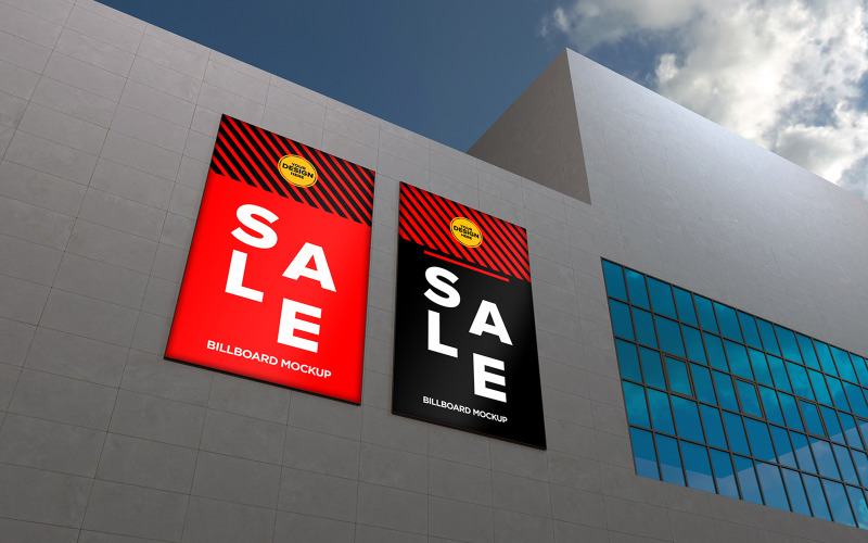 Download Мокап для продукта "Commercial Outdoor Advertising Building Billboard product mockup" / Commercial Outdoor Advertising Building Billboard product mockup - Мокап для продукта на тему графика signboard,shopping,audience,market,road,mockup,advert,promo,mock,canvas,exhibition,announcement,sky,design,ad,template,large,signpost,blank,board