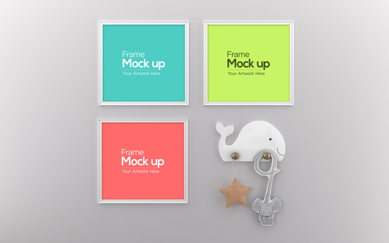 Download Мокап для продукта "Three kids photo frame mockup design product mockup" / Three kids photo frame mockup design product mockup - Мокап для продукта на тему графика childhood,cute,boy,girl,decorative,decor,table,children,photo,floor,toy,home,mockup,blank,room,frame,poster,child,wall,art