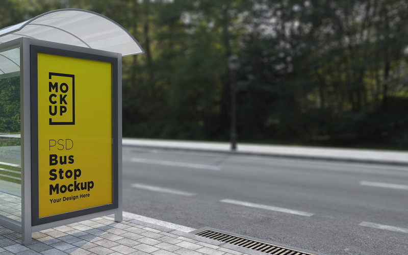 Download Мокап для продукта "City Bus Stop Billboard product mockup" / City Bus Stop Billboard product mockup - Мокап для продукта на тему графика communication,mock up,signboard,transport,road,roadside,frame,station,billboard,street,city,board,poster,blank,mockup,commercial,bus,stop,advertisement marketing,advertisement