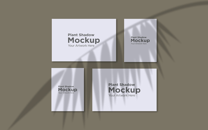 Leaf Shadow med collage ram Mockup Mall produktmodell