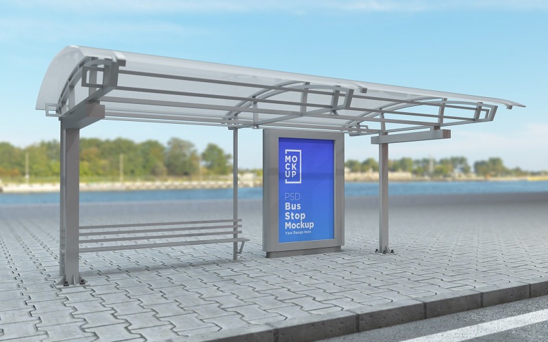 Download Мокап для продукта "Bus stop Shelter advertisement Sign product mockup" / Bus stop Shelter advertisement Sign product mockup - Мокап для продукта на тему графика communication,mock up,signboard,transport,road,roadside,frame,station,billboard,street,city,board,poster,blank,mockup,commercial,bus,stop,advertisement marketing,advertisement
