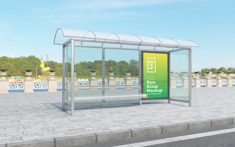 Download Мокап для продукта "City Bus Stop Shelter Sign advertising product mockup" / City Bus Stop Shelter Sign advertising product mockup - Мокап для продукта на тему графика communication,mock up,signboard,transport,road,roadside,frame,station,billboard,street,city,board,poster,blank,mockup,commercial,bus,stop,advertisement marketing,advertisement