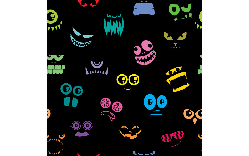 Monster Halloween Muster - Illustration