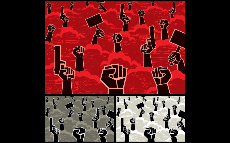 Download Иллюстрация "Rebellion - Illustration" / Rebellion - Illustration - Иллюстрация на тему графика rebellion,revolt,revolution,fist,protest,guns,conflict,riot,power,people,anger,strike,freedom,liberation,crowd,mob,background,wallpaper,illustration,vector