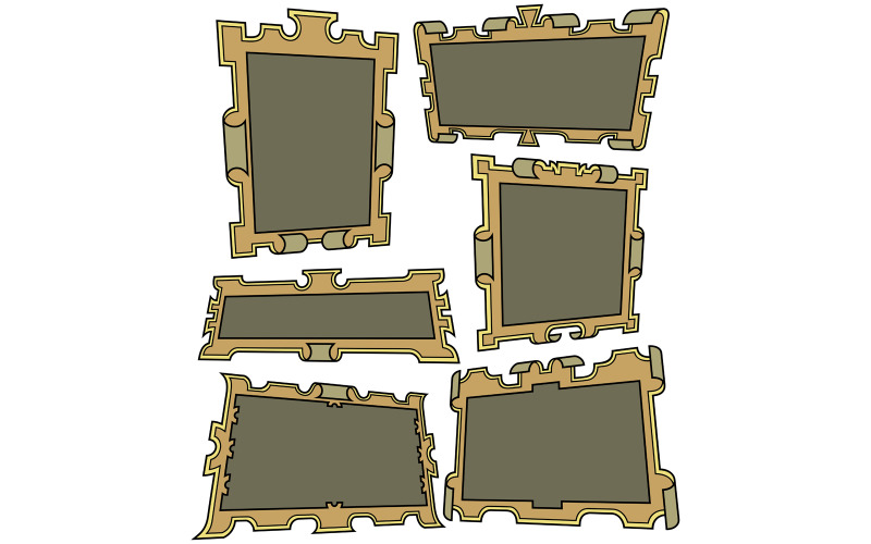 Download Иллюстрация "Retro Banners - Illustration" / Retro Banners - Illustration - Иллюстрация на тему графика banner,frame,picture frame,picture,label,placard,sign,background,bookplate,cartoon,retro,old,western,retro revival,swirl,copy space,design element,clip art