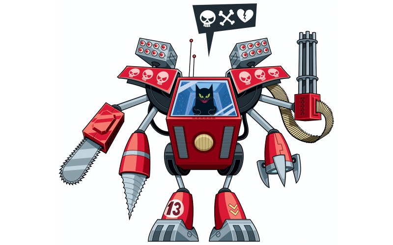Robo-cat - Illustrazione