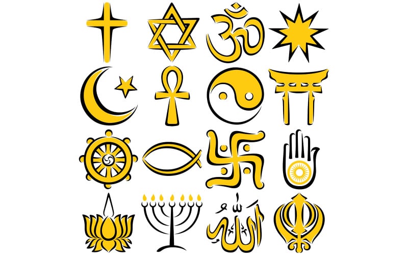 Simboli religiosi - illustrazione