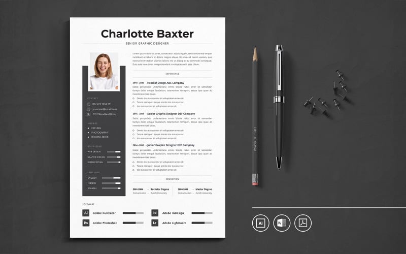 Download Резюме "CV Vol.37 Resume Template" / CV Vol.37 Resume Template - Резюме на тему графика resume,cv,minimalist,professional,modern,elegant,minimal,business,hiring,company,job,entrepreneur,illustrator,word,corporate