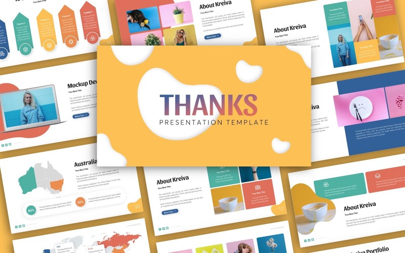 Kreiva Creatieve Presentatie PowerPoint-sjabloon