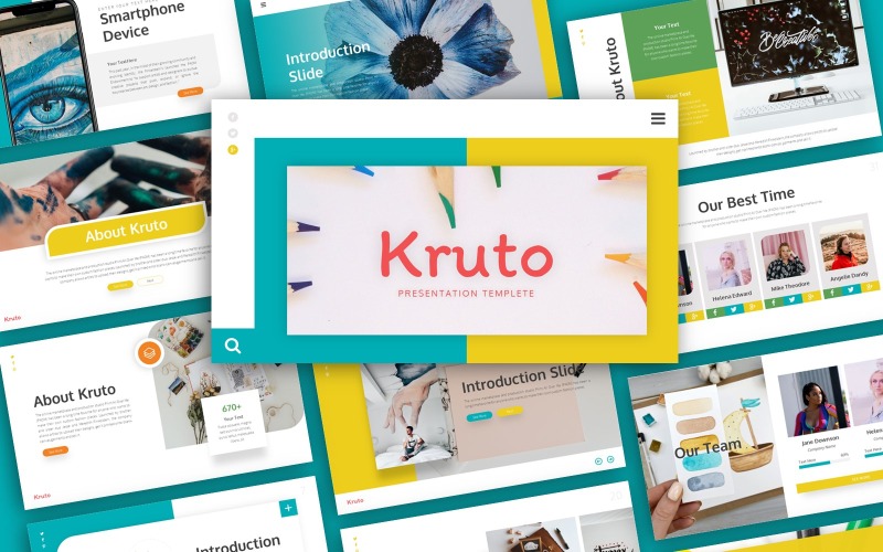 Kruto Creatieve Presentatie PowerPoint-sjabloon