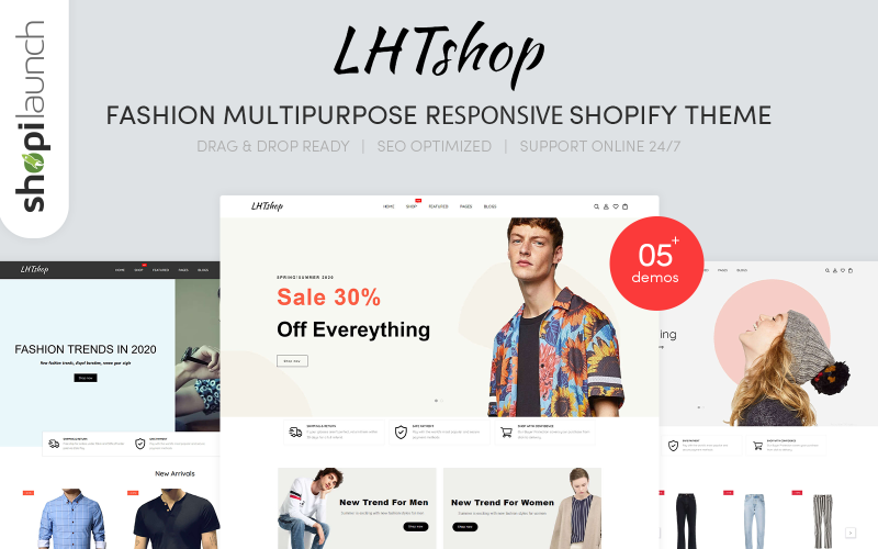 LhtShop - Модна багатоцільова чуйна тема Shopify