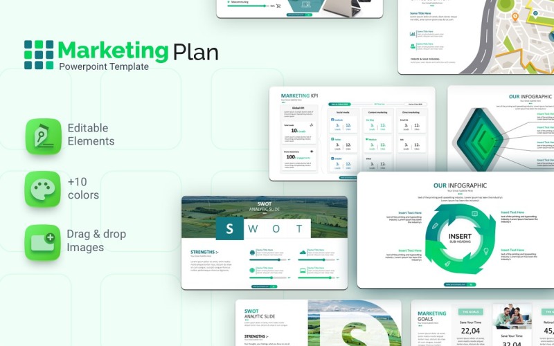 Modello PowerPoint del piano di marketing