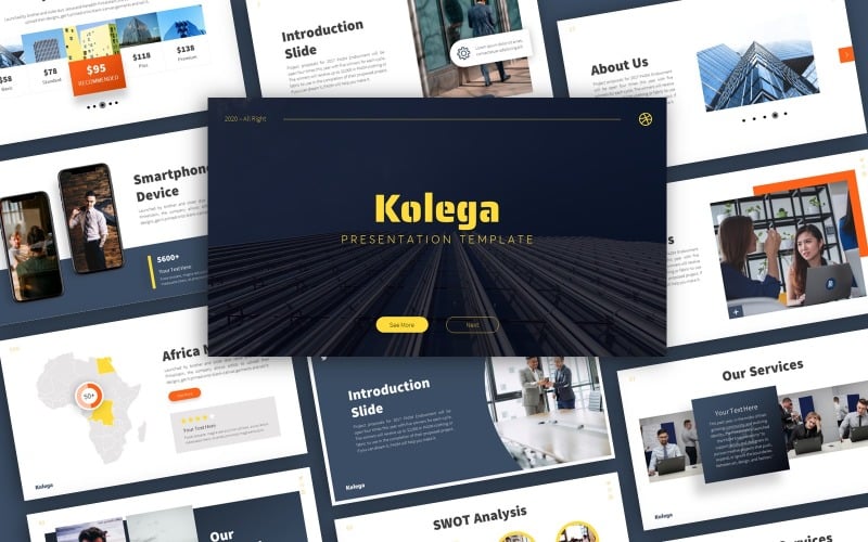 Modelo de apresentação de negócios Kolega