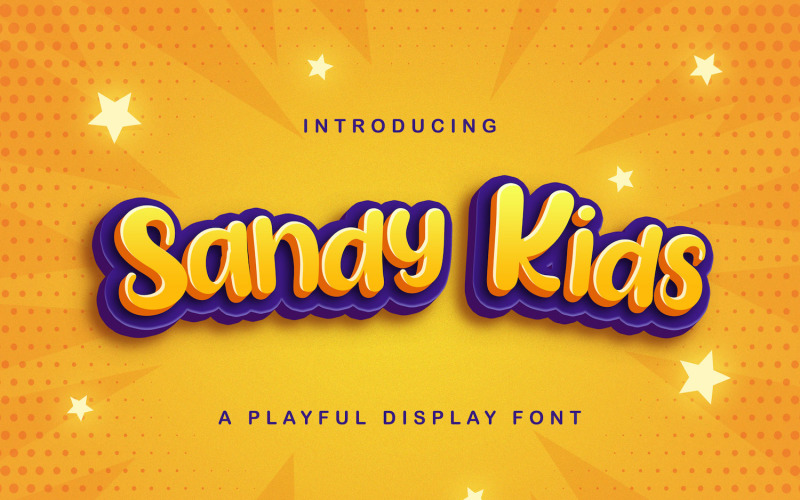 Download Шрифт "Sandy Kids - Playful Display Font" / Sandy Kids - Playful Display Font - Шрифт на тему графика display,decorative,beautiful,playful,kids,handlettering,school,fun,handwritten,preschool,cute,children,quirky,multilingual,kindergarten