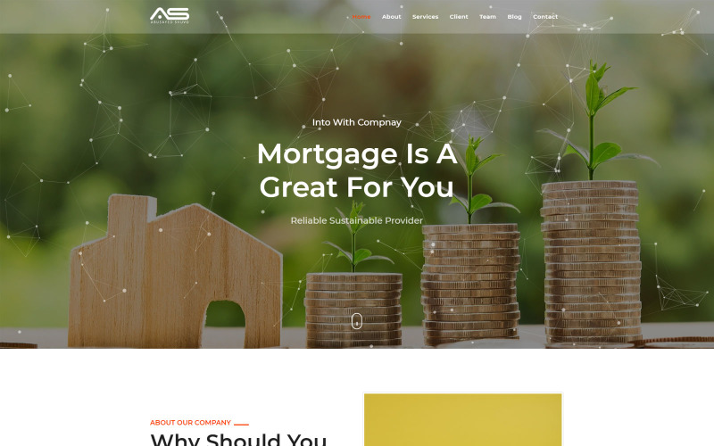 Shuvo - Modelo de página de destino de hipoteca de imóveis
