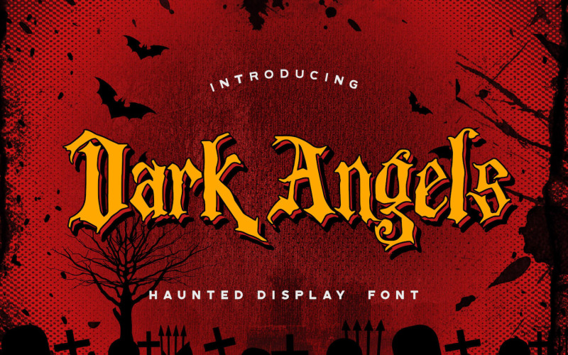 Dark Angels - fonte de exibição assombrada