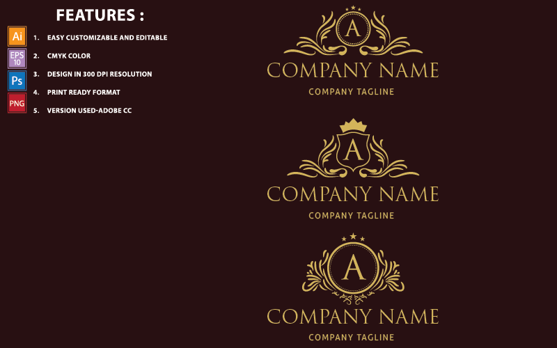 Download Шаблон логотипа "Golden A Letter Luxury Vector Design Logo Template" / Golden A Letter Luxury Vector Design Logo Template - Шаблон логотипа на тему графика royal,luxury,classic,elegant,vector,design,decor,modern,ornament,template,letter,vintage,decorative,boutique,element,decoration,logo,flourish,swirl,style