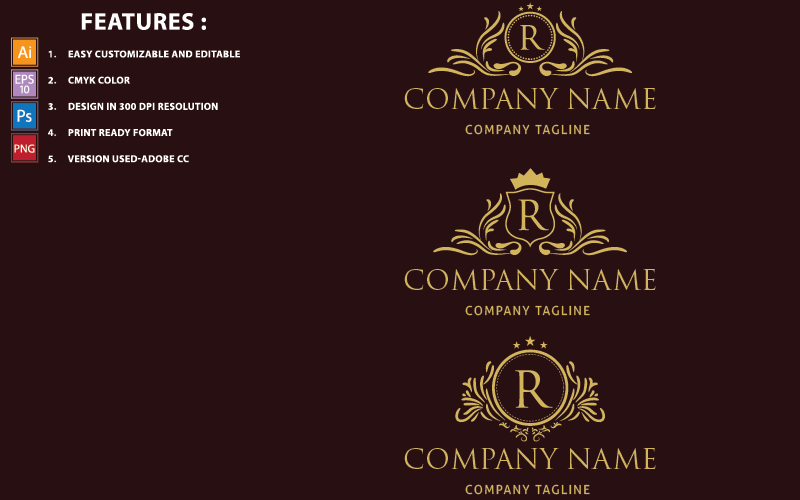 RR initial letter luxury ornament gold monogram logo template vector Stock  Vector Image & Art - Alamy