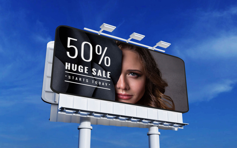 Mockup di prodotto cartellone