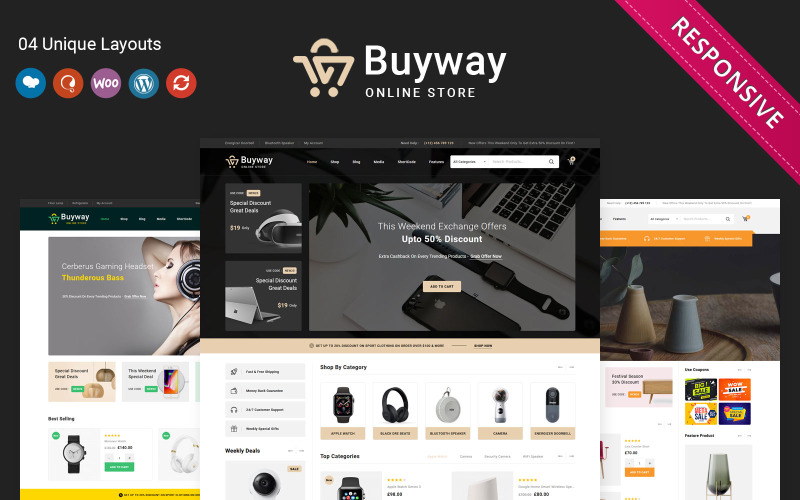 Buyway - багатоцільова чуйна тема WooCommerce