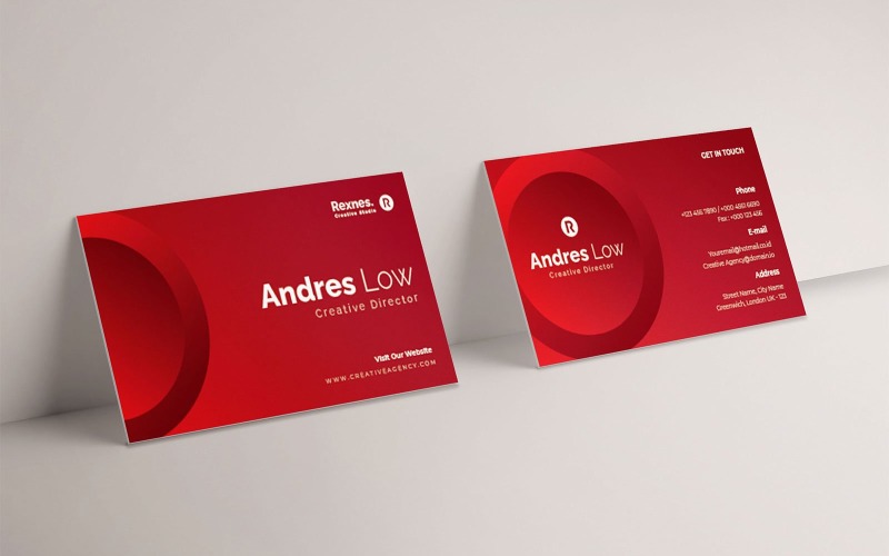 Download Фирменный стиль "Creative Director Business Card AC - Corporate Identity Template" / Creative Director Business Card AC - Corporate Identity Template - Фирменный стиль на тему графика business,company,print,paper,design,promotion,creative,agency,red,modern