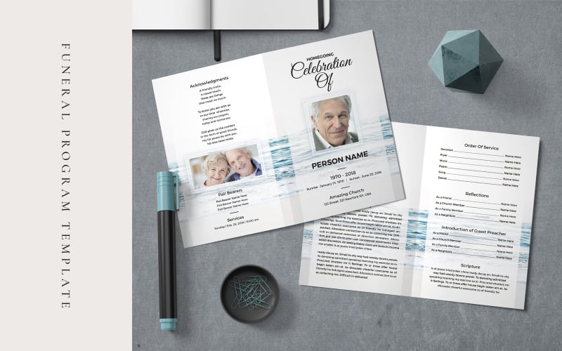 Download Фирменный стиль "Funeral Program - Corporate Identity Template" / Funeral Program - Corporate Identity Template - Фирменный стиль на тему графика funeral program,program template,obituary template,poem template,celebration of life,memorial program,dove funeral,order of service,time of loss,men funeral,women funeral  african american,af