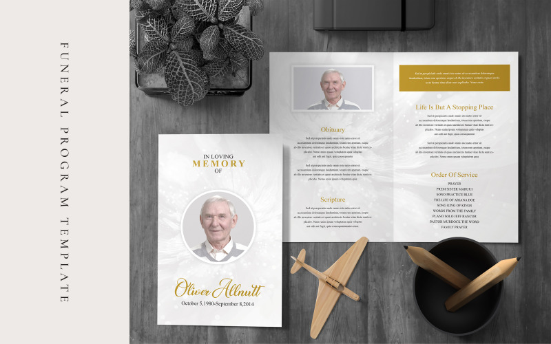 Download Фирменный стиль "Funeral Program - Corporate Identity Template" / Funeral Program - Corporate Identity Template - Фирменный стиль на тему графика funeral program,program template,obituary template,poem template,celebration of life,memorial program,dove funeral,order of service,time of loss,men funeral,women funeral  african american,af