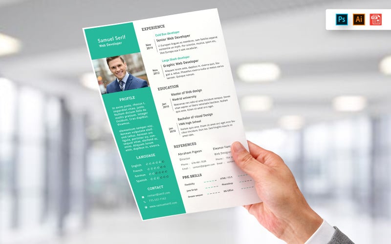 Download Резюме "Professional CV Resume Template" / Professional CV Resume Template - Резюме на тему графика resume,template,cv,business,curriculum,corporate,company,employment,job,print,design,professional,creative,templates