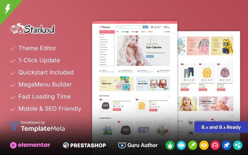 Starkod - Tema da PrestaShop da loja de brinquedos e crianças