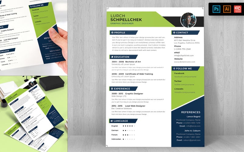Download Резюме "Business CV Resume Template" / Business CV Resume Template - Резюме на тему графика resume,template,cv,business,curriculum,corporate,company,employment,job,print,design,professional,creative,templates