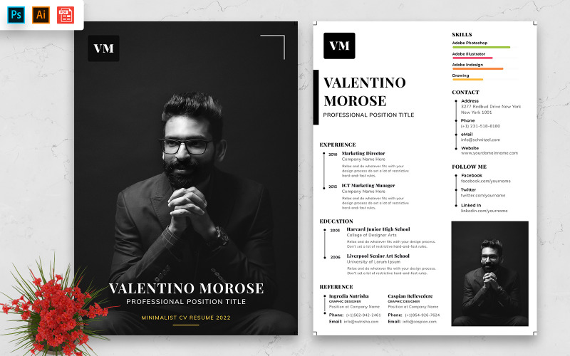 Download Резюме "Business CV Resume Template" / Business CV Resume Template - Резюме на тему графика resume,template,cv,business,curriculum,corporate,company,employment,job,print,design,professional,creative,templates