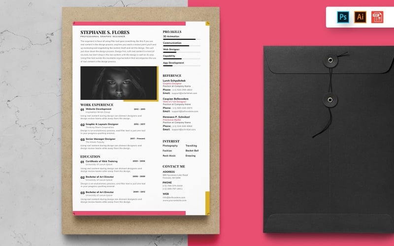 Download Резюме "Creative Resume Template" / Creative Resume Template - Резюме на тему графика resume,template,cv,business,curriculum,corporate,company,employment,job,print,design,professional,creative,templates