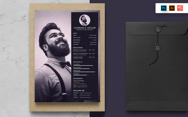 Minimale CV-sjabloon