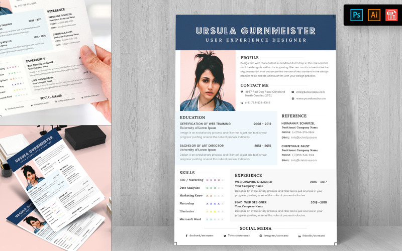 Download Резюме "Modern CV Resume Template" / Modern CV Resume Template - Резюме на тему графика templates,creative,professional,design,print,job,employment,company,corporate,curriculum,business,cv,template,resume
